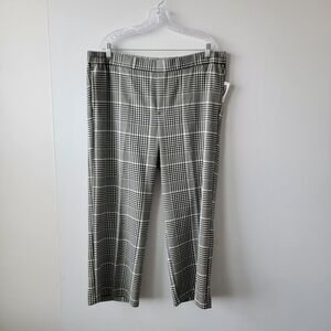Old navy women's Wide Leg Plaid Pant size XL pull on high rise